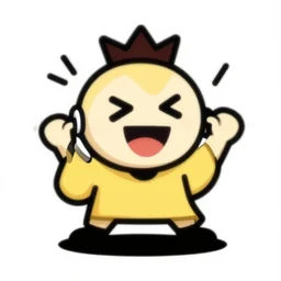 me chinese me play joke, digital art, iconic icon, 2 d vector logo, cartoon, t - shirt design