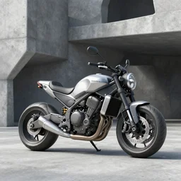 motorbike, a 3 d rendered motorbike design, brutalist architecture, concrete, octane render, high quality, 3 d render, unreal engine