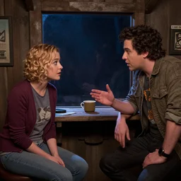 wil wheaton talking to soos ramirez inside the mystery shack, alex hirsch's gravity falls ( 2 0 1 2 )