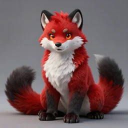 furry commission < handsome fursona > male ] furry - fandom = red & black _ furred fursona > stoat ÷ photorealistic