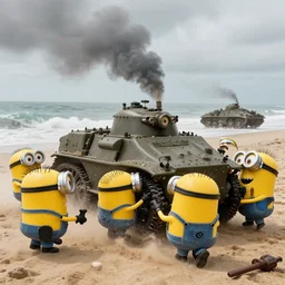 the minions storming the omaha beach on d - day