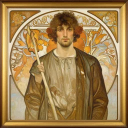 a painting in the style of donato giancola, and in the style of charlie bowater, and in the style of alphonse mucha. smooth, sharp focus, semi - realism, symmetry.
