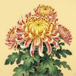 chinese chrysanthemum by greg rutkowski and james gurney.