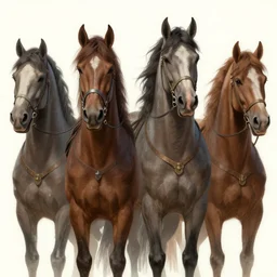 a highly detailed beautiful digital portrait of the four horseman, by craig mullins, james gurney