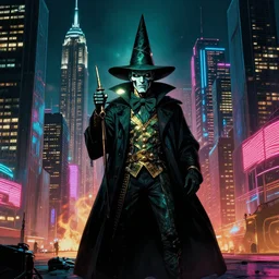 emerald city, wizard of oz, blade runner city, tron, cyberpunk night
