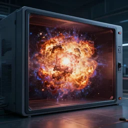 supercomputer generated image of the supernova explosion, highly detailed