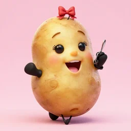 pin - up of a very fancy elegant potato