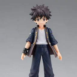 bunta fujiwara, an anime nendoroid of bunta fujiwara, figurine, detailed product photo