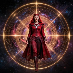 [ cosmic - like elevated elegant beautiful intricate ]!! scarlet witch outfit with [ dark red ]! undertones concept art trending on artstation artstation hd cgsociety concept art artstation concept art zbrush concept art cgsociety contest winner 3 2 k quality 5 d 4 d 3 d zbrush symmetry! golden ratio! centered