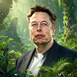 incredible, mindblowing beautiful elon musk, matte painting, artstation, solarpunk, cgsociety, dramatic lighting, vibrant greenery, concept art, octane render, arnold 3 d render