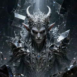impressive ominous front!! shot photo of a goblin king character fine portrait fine portrait mesmerizing fractal hyper cubes platinum cracked dark future hyper dimensional space galactic crystal nebula edges elegant detailed intricate concept artstation sharp focus ray tracing cinematic masterpiece temporal corruption beeple wlop germ 8 4 k scifi glossy hyper realistic illustration canon eos r 3 fujifilm x - t 3 0 sony alpha a 6 6 0 0