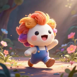 an incredibly adorable and abstract little character goes on a fun little adventure, digital art, adobe flash, bloom, professional animation, heartwarming, hilarious