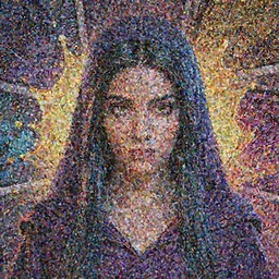 head-on symmetrical centered painted portrait, Maya Ali as a mage, matte painting DOTA pixar, maya engine on stylized background splash comics global illumination lighting artstation, by Meybis Ruiz Cruz