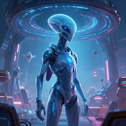 amazing dream about first contact with alien apex legends artificial intelligence singularity tesla tube stargate portal, mass effect, tron, neon, hyper realistic, concept art, high key lighting, intricate, hyper detailed, smooth, high contrast, neon, volumetric lighting, octane, raytrace, ethereal, symmetrical, moebius, greg rutkowski, huifeng huang, artgerm, beeple, jim lee,