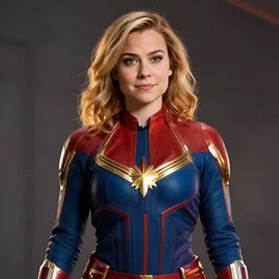 Lili Reinhart as Captain Marvel, smug, MCU