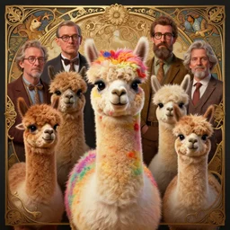 anthropomorphic highly detailed group portrait of funny mr bean rainbow alpacasso, intricate, elegant, highly detailed pixar alpacasso, digital painting, artstation, concept art, smooth, sharp focus, illustration, art by artgerm, bob eggleton, michael whelan, stephen hickman, richard corben, wayne barlowe, trending on artstation and greg rutkowski and alphonse mucha, 8 k