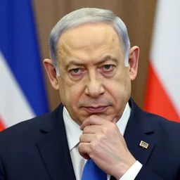 portrait of benjamin netanyahu, dithering