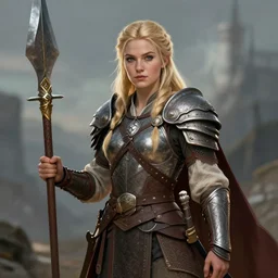 blonde viking warrior princess, digital art, trending on artstation