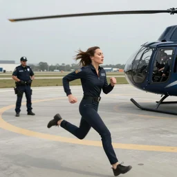 view from helicopter screenshot of gal gadot running from the cops motion blur view from helicopter