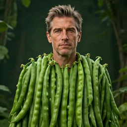 hyperrealistic dslr film still of ( jeff goldblum ) disguised as green beans, legumes, stunning 8 k octane comprehensive 3 d render, inspired by istvan sandorfi & greg rutkowski & unreal engine, perfect symmetry, dim volumetric cinematic lighting, extremely hyper - detailed, incredibly real lifelike attributes & flesh texture, intricate, masterpiece, artstation, stunning