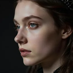 closeup face profile portrait of gothic princess. by william - adolphe bouguerea highly detailded