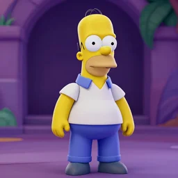 Homer Simpson as a fortnite videogame character, unreal engine, octane render