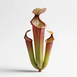 fierce pitcher plant, professional studio photo, full body, isolated on a pure white background, centered, entire subject in frame, sharp focus, soft studio lighting