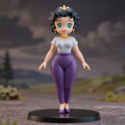 an anime nendoroid of betty white, detailed product photo