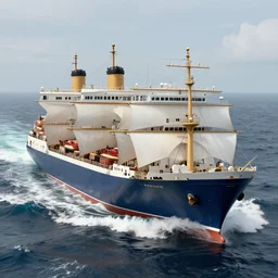 ships on turbulent waves, realistic, 8 k, extremely detailed, cgi, trending on artstation, hyper - realistic render, by greg rutkowski