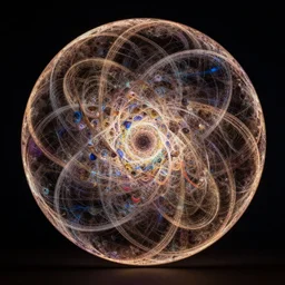ideal circle area with fractals inside circle, Intricate mandelbulb fractal, The knotted ethereal cluttered dreams by Frank Gehry and Joan Mitchell, artists impression, cgsociety, abstract sculpture lit dramatically with intense lighting, deep shadows and bokeh