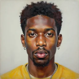 stunning realistic painting portrait of jean - michel basquiat