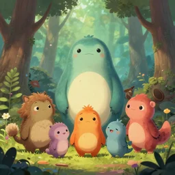 Amazing and beautiful super cute creatures in scenes ,Greg rutkowski, Trending artstation, cinematográfica, digital Art