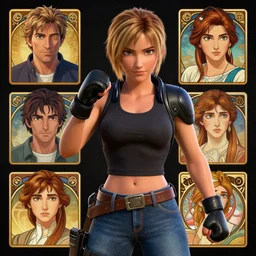 julia roberts as a street fighter character, cg animation, capcom, realistic, character select portrait, by artgerm, greg rutkowski, alphonse mucha, 3 d