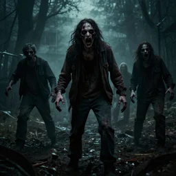 a zombie apocalypse, evil, eerie, cinematic, horror, scary, craig mullins