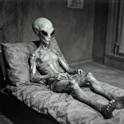 Alien Autopsy. 1940s photograph.