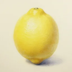 lemon character portrait, airbrush painting, faded, soft light