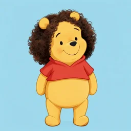 oprah winnie the pooh, digital art