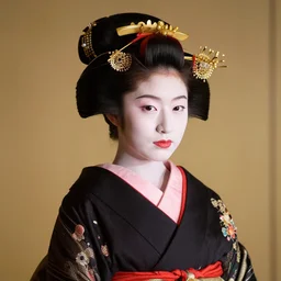 Portrait Photograph of a Japanese Geisha Orwo N75
