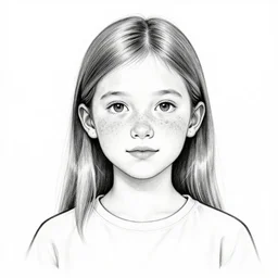 a black and white ink drawing of a freckled ten year old girl named lucy in winter fur park and and a fur hat, ( ( ( ( smiling ) ) ) )