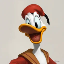 portrait of donald duck by rose roosendaal, digital art
