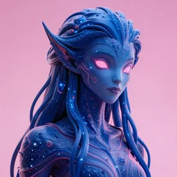 a xanathar made of bioluminescence slimy skin, fantasy, elegant, crisp 8 k line art, digital painting, artstation, unreal engine, octane render, emissive lighting, concept art, matte, sharp focus, hyper realistic lighting, illustration, deep royal blue and pink color scheme, art by koyoharu gotouge
