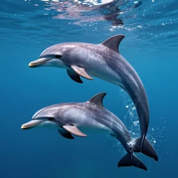 dolphins in the ocean, seapunk, creative photo manipulation, creative photoshop, digital art