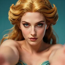 extreme close - up pov shot, portrait of aphrodite, seductive and powerful, digital art, by greg rutkowski, by loish, complementing colors, trending on artstation, hd, 4 k, deviantart, tele photo lens, centered, sigma 5 0 0 mm f / 5