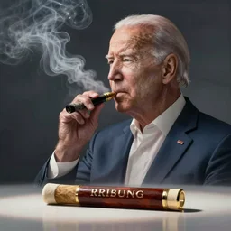 president joe biden smoking a blunt, beautiful album artwork