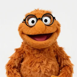 ginger muppet with beard and glasses