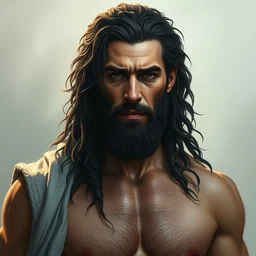 photo portrait of rugged ian bohen as poseidon, greek god, dark hair, masculine, mature, handsome, upper body, muscular, hairy chest, fantasy, intricate, elegant, highly detailed, digital painting, artstation, concept art, smooth, sharp focus, illustration, art by gaston bussiere and greg rutkowski