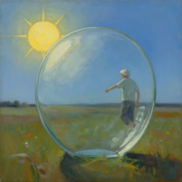 chasing the sun, seasons changing, time passing, getting older, surreal painting, glass, by vincent clairborne