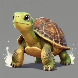 old turtle, sci - fi, charming, pixar splash art, art by artgerm, intricately detailed, highly detailed, trending on artstation, 4 k, wallpaper - 1 0 2 4