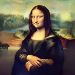 anime girl by davinci in scenic environment