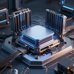 photo of a scifi supercomputer mainframe ai core 4 k octane render photorealistic movie grade quality
